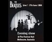 Recorded live at The Melbourne Festival Hall, Melbourne, Victoria, Australia, June 17, 1964.&#60;br/&#62;&#60;br/&#62;John Lennon - rhythm guitar, vocals.&#60;br/&#62;George Harrison - lead guitar, vocals.&#60;br/&#62;Paul McCartney - bass, vocalsRingo Starr - drums, vocals.&#60;br/&#62;&#60;br/&#62;Intro.&#60;br/&#62;I saw her standing there.&#60;br/&#62;You can&#39;t do that.&#60;br/&#62;All my loving.&#60;br/&#62;She loves you.&#60;br/&#62;Till there was you.&#60;br/&#62;Roll over Beethoven.&#60;br/&#62;Can&#39;t buy me love.&#60;br/&#62;This boy.&#60;br/&#62;Twist and shout.&#60;br/&#62;Long tall Sally.&#60;br/&#62;Outro.