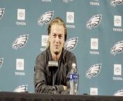 Kenny Pickett at his Eagles introductory news conference on March 18