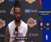 D&#39;Angelo Russell tied Nick Van Exel&#39;s Los Angeles Lakers record for threes in a season against the Hawks