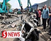 During his visit to an Authorised Automotive Treatment Facility (AATF) in Semenyih on Thursday (March 21), Transport Minister Anthony Loke said cars that are unusable or beyond repair can be disposed of easily through the e-Dereg system at car scrapping facilities termed as AATF.&#60;br/&#62;&#60;br/&#62;Read more at https://shorturl.at/uxIVX&#60;br/&#62;&#60;br/&#62;WATCH MORE: https://thestartv.com/c/news&#60;br/&#62;SUBSCRIBE: https://cutt.ly/TheStar&#60;br/&#62;LIKE: https://fb.com/TheStarOnline&#60;br/&#62;