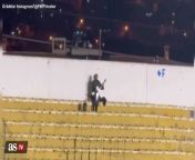 Watch: The Strongest fan plays electric guitar in the stands from rapid electric accessories