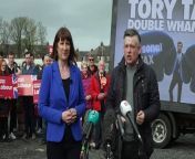 Jonathan Ashworth has urged the prime minister to call a general election “now”. Whilst campaigning in Blackpool alongside Rachel Reeves, the shadow paymaster general claimedthat “weak Rishi Sunak is running scared,” and that whilst the prime minister can “delay the choice the British people want to make, but [he] cannot in the end run away from their verdict.” Report by Covellm. Like us on Facebook at http://www.facebook.com/itn and follow us on Twitter at http://twitter.com/itn