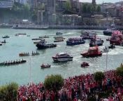 Athletic Bilbao: Fans row boats down river as thousands celebrate first trophy in 40 years from mo rey