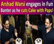 Bollywood actor Arshad Warsi was recently spotted in Mumbai, celebrating his birthday with his friends. The actor was spotted with his wife Maria Goretti. Soon after, they were surprised by the shutterbugs with a cute gesture. Arshad Warsi celebrated his birthday with paps and engaged in fun banter with them.&#60;br/&#62;&#60;br/&#62;#arshadwarsi #arshadwarsibirthday #circuit #munnabhaimbbs #birthdaycelebration #bollywood #viralvideo #paps #ians #trending