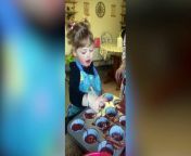 Toddler chef from west Wales shows off her cooking skills on social media from spark media