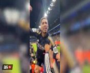 “Asi gana Madrid!” -Bellingham chants and celebrates win with fans from gana deva new kachcheri