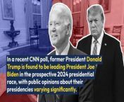 In a recent CNN poll, former President Donald Trump is found to be leading President Joe Biden in the prospective 2024 presidential race, with public opinions about their presidencies varying significantly.