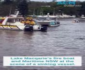 Boat sinking at Lake Macquarie - Newcastle Herald - 22\ 4\ 2024 from boats