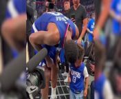 Adorable moment: Paul George celebrates Clippers win with his son from paul olivier youtube