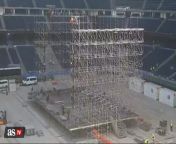 Bernabéu preparing the stage for Taylor Swift from malaika arora khan hot stage performance