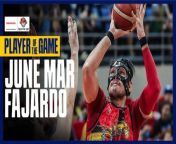 PBA Player of the Game Highlights: June Mar Fajardo shines with 20-20 game for San Miguel vs. NLEX from ba june