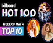 Taylor Swift&#39;s &#39;The Tortured Poets Department&#39; has done a complete takeover. This is the Billboard Hot 100 Top 10 for the week dated May 4th.