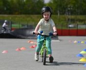 Family fun at the Cycle Three Sisters event, where cyclists of all abilities were invited to cycle around the Three Sisters Race Circuit at Ashton-in-Makerfield.