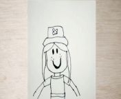 How to draw Roblox Girl Avatar from roblox bully story