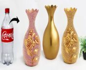 Look like ceramic flower vase, Beautiful Plastic bottle Flower vase making at home, Plastic bottle flower vase,Pottery making .&#60;br/&#62;Subscribe to our channel now to get great videos. Click the link below...............