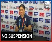 Referees in Creamline-Petro Gazz game to be re-assigned, says PVL exec&#60;br/&#62;&#60;br/&#62;Premier Volleyball League (PVL) Commissioner Sherwin Malonzo clarifies that first referee Bobby Celso will be re-assigned and not suspended amid talk on social media over a controversial call he made during the Creamline-Petro Gazz game last Thursday, May 2, 2024 that favored the Cool Smashers. Malonzo emphasized that it was the referee’s judgement and the referees did not do anything wrong to merit a suspension. Malonzo said, however, that Celso and the other referees involved in that game will not be officiating for the duration of the tournament.&#60;br/&#62;&#60;br/&#62;Video by Nicole Anne D.G. Bugauisan&#60;br/&#62;&#60;br/&#62;Subscribe to The Manila Times Channel - https://tmt.ph/YTSubscribe&#60;br/&#62; &#60;br/&#62;Visit our website at https://www.manilatimes.net&#60;br/&#62; &#60;br/&#62; &#60;br/&#62;Follow us: &#60;br/&#62;Facebook - https://tmt.ph/facebook&#60;br/&#62; &#60;br/&#62;Instagram - https://tmt.ph/instagram&#60;br/&#62; &#60;br/&#62;Twitter - https://tmt.ph/twitter&#60;br/&#62; &#60;br/&#62;DailyMotion - https://tmt.ph/dailymotion&#60;br/&#62; &#60;br/&#62; &#60;br/&#62;Subscribe to our Digital Edition - https://tmt.ph/digital&#60;br/&#62; &#60;br/&#62; &#60;br/&#62;Check out our Podcasts: &#60;br/&#62;Spotify - https://tmt.ph/spotify&#60;br/&#62; &#60;br/&#62;Apple Podcasts - https://tmt.ph/applepodcasts&#60;br/&#62; &#60;br/&#62;Amazon Music - https://tmt.ph/amazonmusic&#60;br/&#62; &#60;br/&#62;Deezer: https://tmt.ph/deezer&#60;br/&#62;&#60;br/&#62;Tune In: https://tmt.ph/tunein&#60;br/&#62;&#60;br/&#62;#themanilatimes &#60;br/&#62;#philippines&#60;br/&#62;#volleyball &#60;br/&#62;#sports&#60;br/&#62;