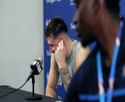 Luka Doncic on Dallas Mavericks' Game 2 Win at OKC Thunder, Disrespectful Fans from fan video