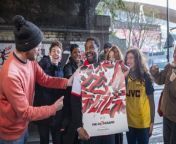 Footy fans descended on North London in the hunt for bespoke film posters of Arsenal and England star Bukayo Saka. &#60;br/&#62;&#60;br/&#62;Seven autographed illustrations of the forward have been hidden around the Emirates and surrounding area - with fans of the Gunners searching high and low for the artwork. &#60;br/&#62;&#60;br/&#62;Supporters were put on red alert when the club posted cryptic messages which alluded that something was coming while football enthusiasts hinted at the whereabouts of the sought-after artwork. &#60;br/&#62;&#60;br/&#62;Fans were spotted searching in other prominent locations in the area including Highbury Grove, Finsbury Park station and Tollington Road.