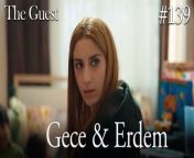 &#60;br/&#62;Gece &amp; Erdem #139&#60;br/&#62;&#60;br/&#62;Escaping from her past, Gece&#39;s new life begins after she tries to finish the old one. When she opens her eyes in the hospital, she turns this into an opportunity and makes the doctors believe that she has lost her memory.&#60;br/&#62;&#60;br/&#62;Erdem, a successful policeman, takes pity on this poor unidentified girl and offers her to stay at his house with his family until she remembers who she is. At night, although she does not want to go to the house of a man she does not know, she accepts this offer to escape from her past, which is coming after her, and suddenly finds herself in a house with 3 children.&#60;br/&#62;&#60;br/&#62;CAST: Hazal Kaya,Buğra Gülsoy, Ozan Dolunay, Selen Öztürk, Bülent Şakrak, Nezaket Erden, Berk Yaygın, Salih Demir Ural, Zeyno Asya Orçin, Emir Kaan Özkan&#60;br/&#62;&#60;br/&#62;CREDITS&#60;br/&#62;PRODUCTION: MEDYAPIM&#60;br/&#62;PRODUCER: FATIH AKSOY&#60;br/&#62;DIRECTOR: ARDA SARIGUN&#60;br/&#62;SCREENPLAY ADAPTATION: ÖZGE ARAS