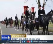UK&#39;s King Charles has attended the #Easter Sunday church service in Windsor - his first public royal event since his cancer diagnosis was announced in February. Meanwhile tens of thousands of worshippers packed into St Peter&#39;s Square at the Vatican and the Sorb community in eastern Germany, one of Europe&#39;s oldest and smallest minorities, have held a traditional horse parade for Easter Sunday.