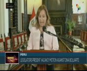 &#60;br/&#62;Legislators in Peru have presented a vacancy motion against President Dina Boluarte, alleging permanent moral incapacity related to the &#39;Rolex Case&#39;. teleSUR&#60;br/&#62;